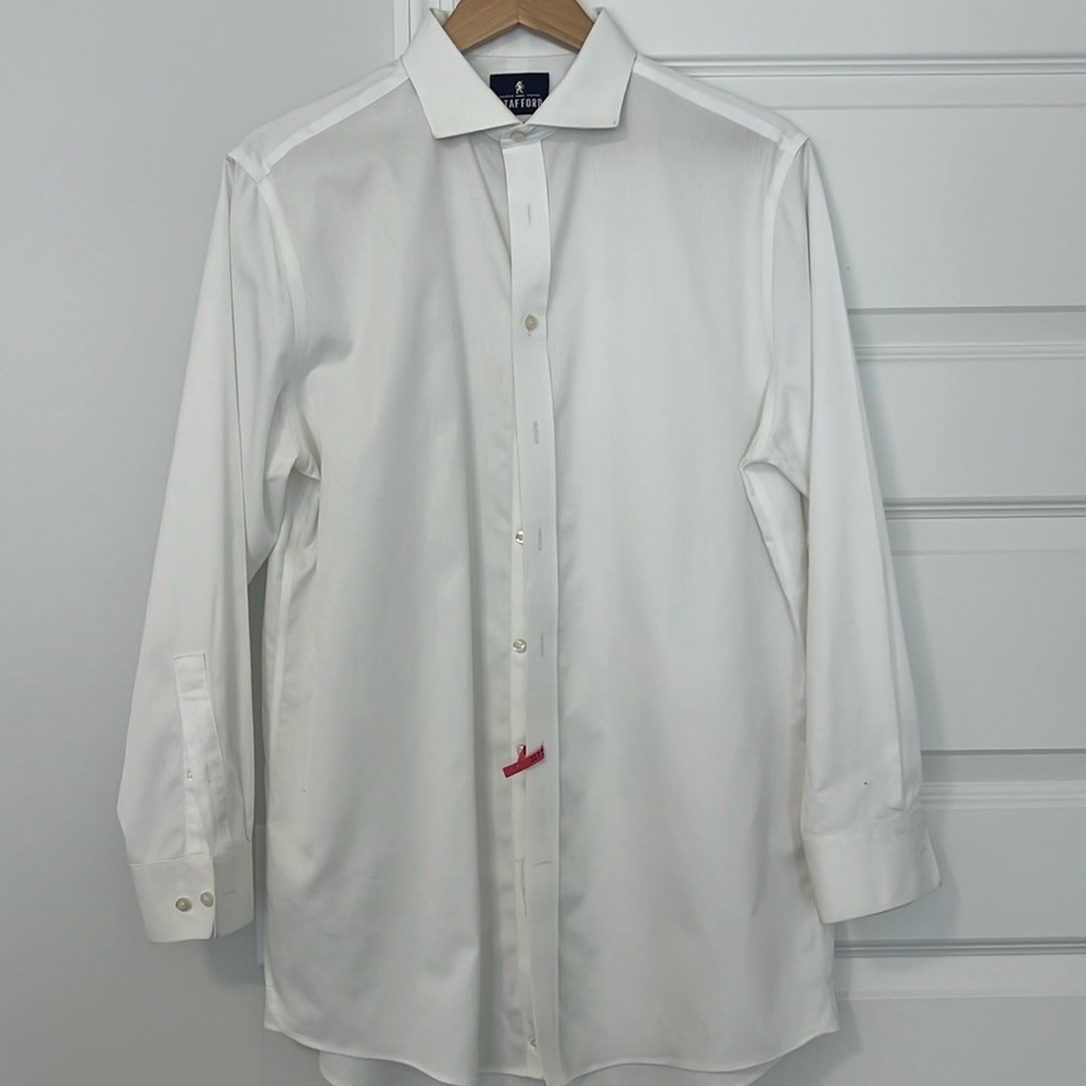 Stafford White Dress Shirt